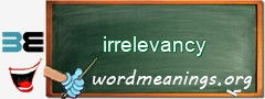 WordMeaning blackboard for irrelevancy